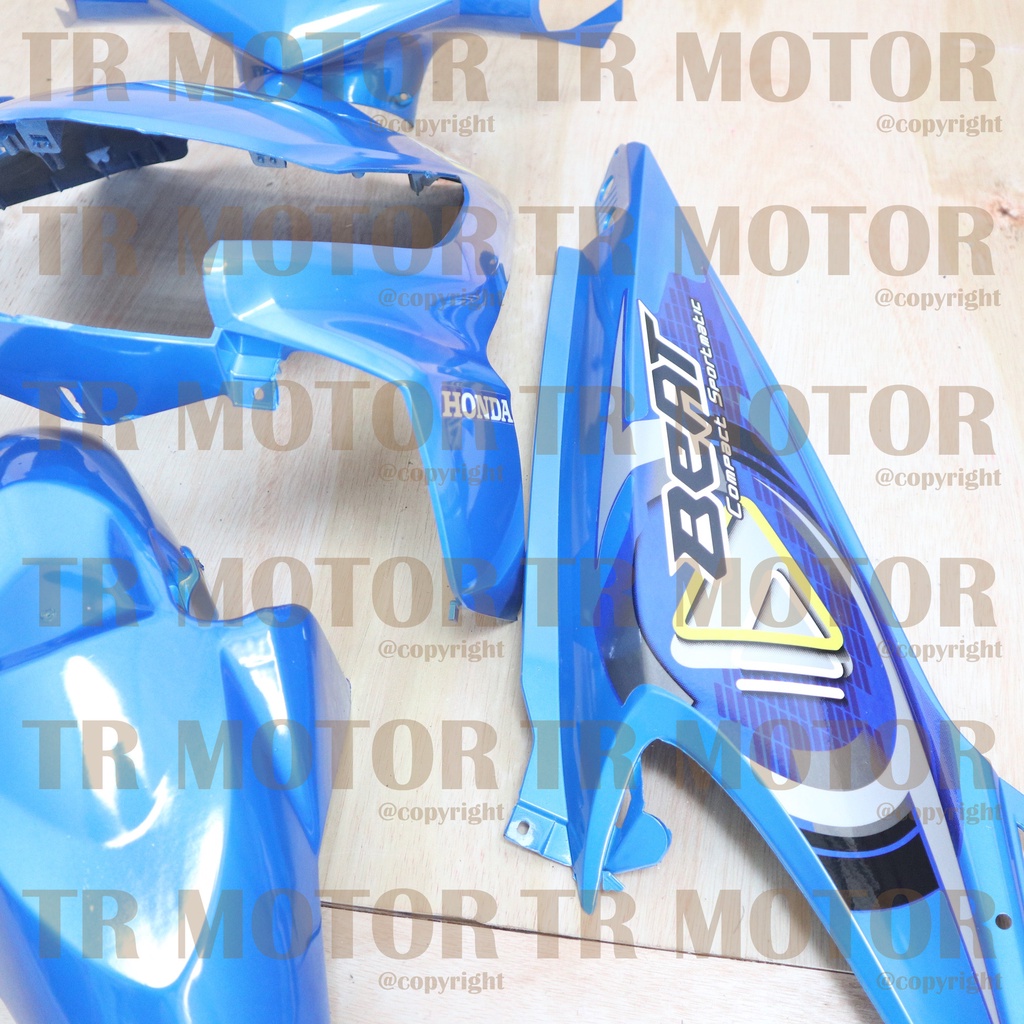 Cover Body Beat Karbu Lama 2009 Biru Full Set Halus Cover Body Full Halus Bodi Motor
