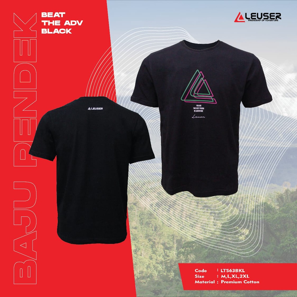 KAOS/TSHIRT/BAJU/KAOS LEUSER BEAT THE ADV BLACK/LTS63