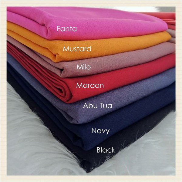 Hijab Jilbab Segi Empat Syar'i Jumbo 150 x 150 Diamond Crepe / Cerutti murah