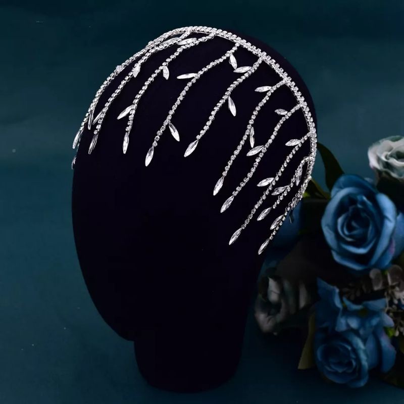 crystal rhinestone wedding headband crown