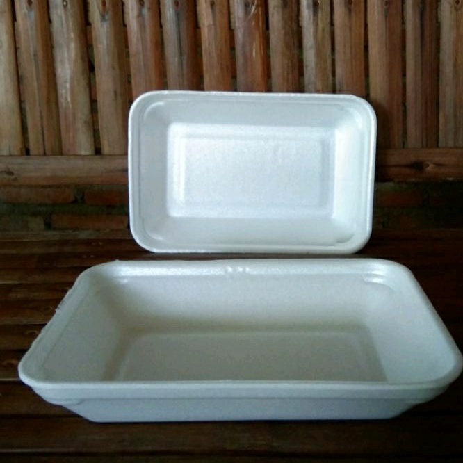 25 pcs Foam Tray Kotak Ukuran KCS 2 Lepek Alas Buah potong wadah masakan dan Makanan