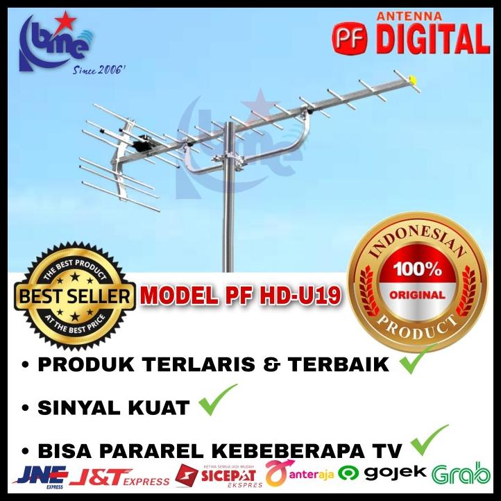 Antena Tv Digital Pf Hd U 19 Original Full Alumunium Sinyal Kuat