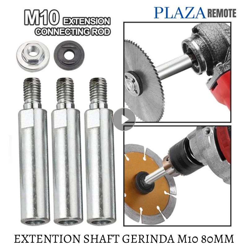 BAUT KONEKTOR PENAMBAH PANJANG EXTENTION SHAFT GERINDA TANGAN M10 80 MM