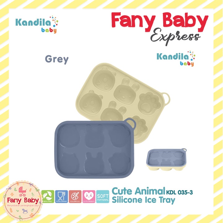 KANDILA BABY CUTE ANIMALS SILICONE ICE TRAY / KDL035-3