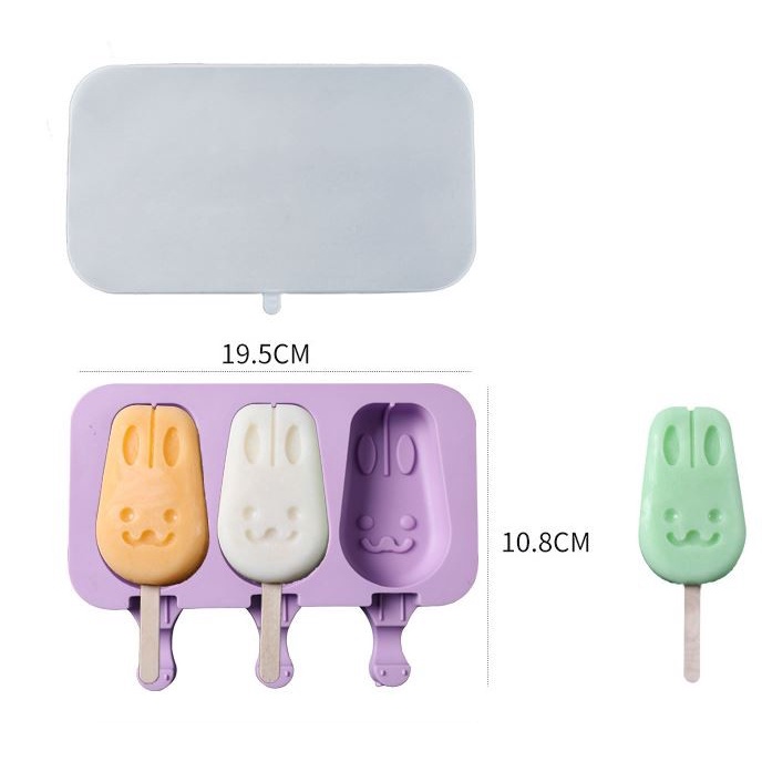 Cetakan Es Krim Silicone Puding Cokelat Stik Popsicle karakter Ice Cream Mold  Terlengkap