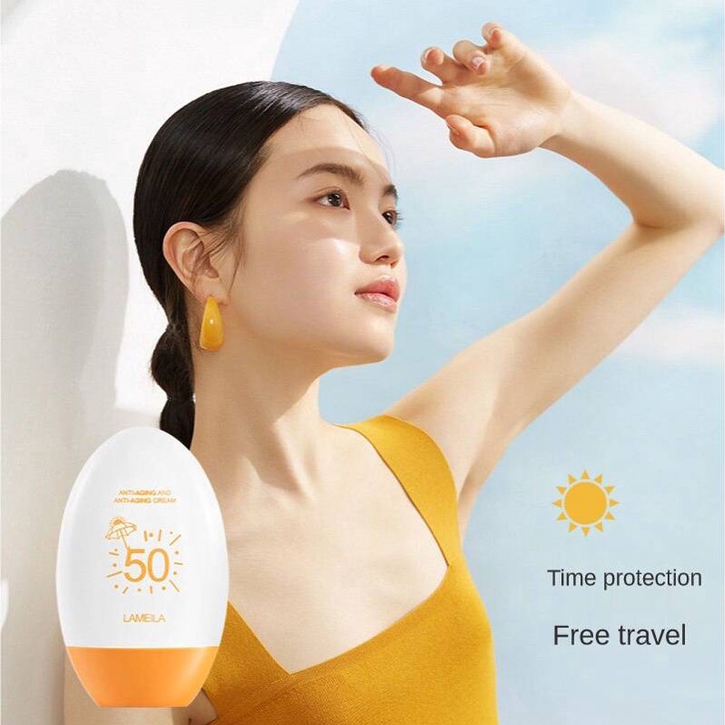 [ LM 3053 ] LAMEILA Sun Block SPF 50 Sun Screen Wajah Tahan PA+++ 12 Jam Egg Sunblock