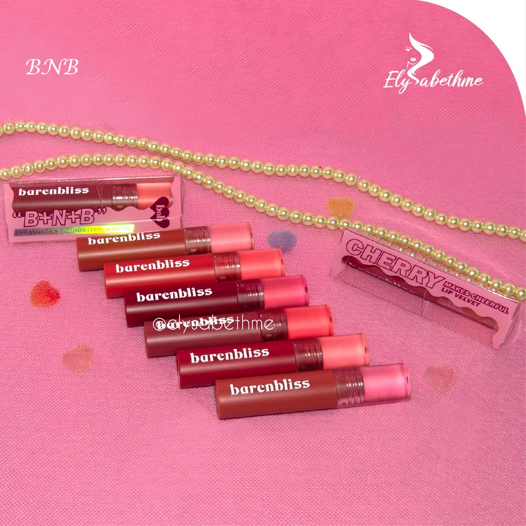 ✿ELYSABETHME✿ BNB BARENBLISS cherry makes cheerful lip lipstick velvet LIPCREAM kpop made in korea