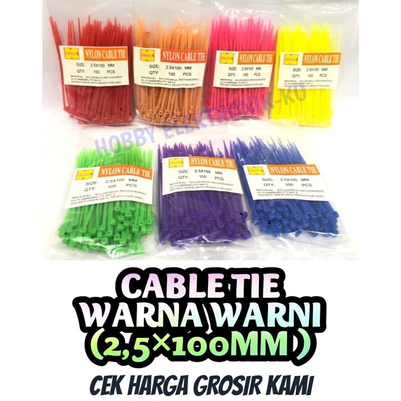 CABLE TIES WARNA WARNI 2,5x100MM (500PCS)