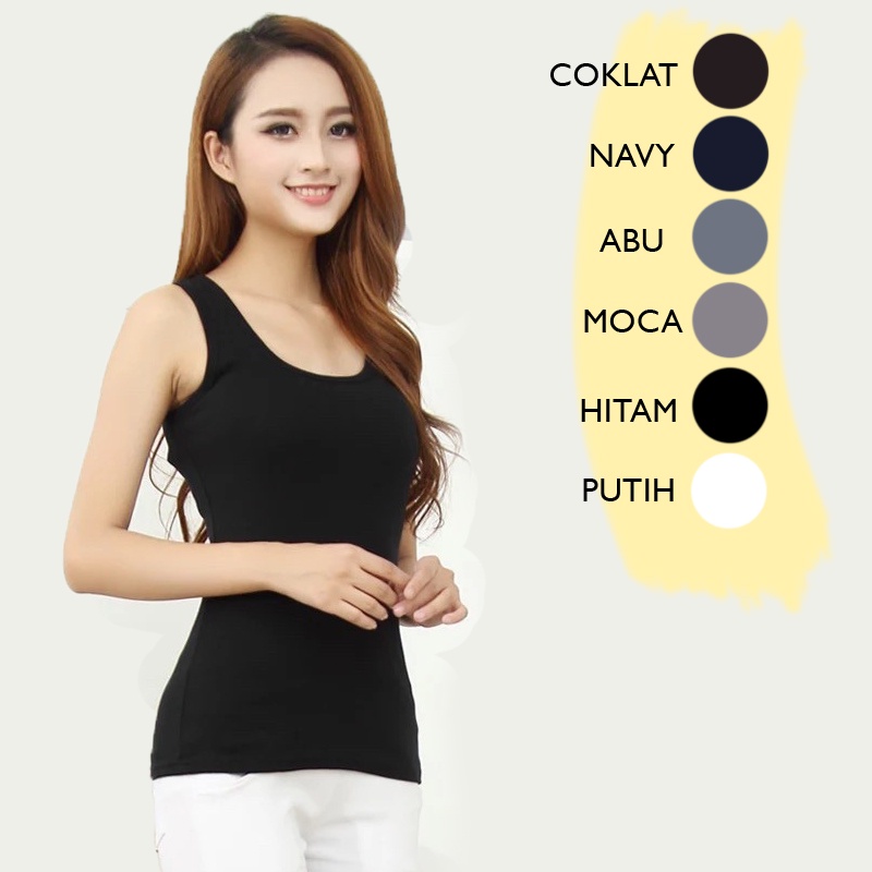 TANKTOP WANITA/SINGLET WANITA TALI BESAR/TANKTOP JUMBO