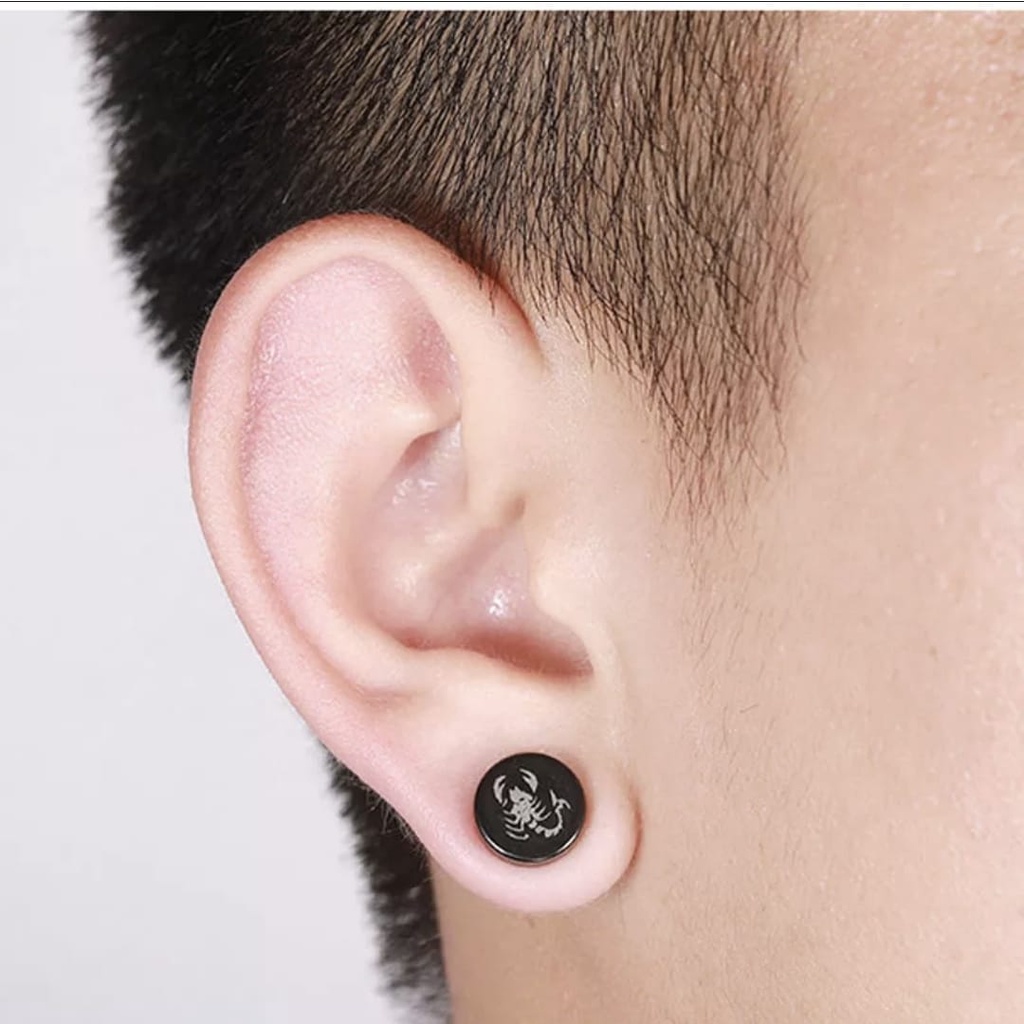 Anting Magnet Pria Wanita Anting Punk Tanpa Tindik