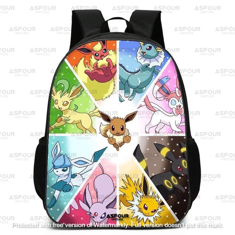 Asfour - Tas Sekolah Pokemon Tas Ransel Anak Laki Laki Pokemon Pikachu Tas Sekolah Anak TK SD SMP Tas Anak Cowok PokeballTAS RANSEL ANAK SEKOLAH LAKI LAKI SD TK PAUD MOTIF KARTUN POKEMON