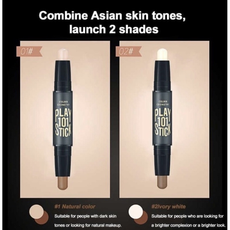 Lameila Face Stick 2in1 concealer &amp; highliter Countour wajah