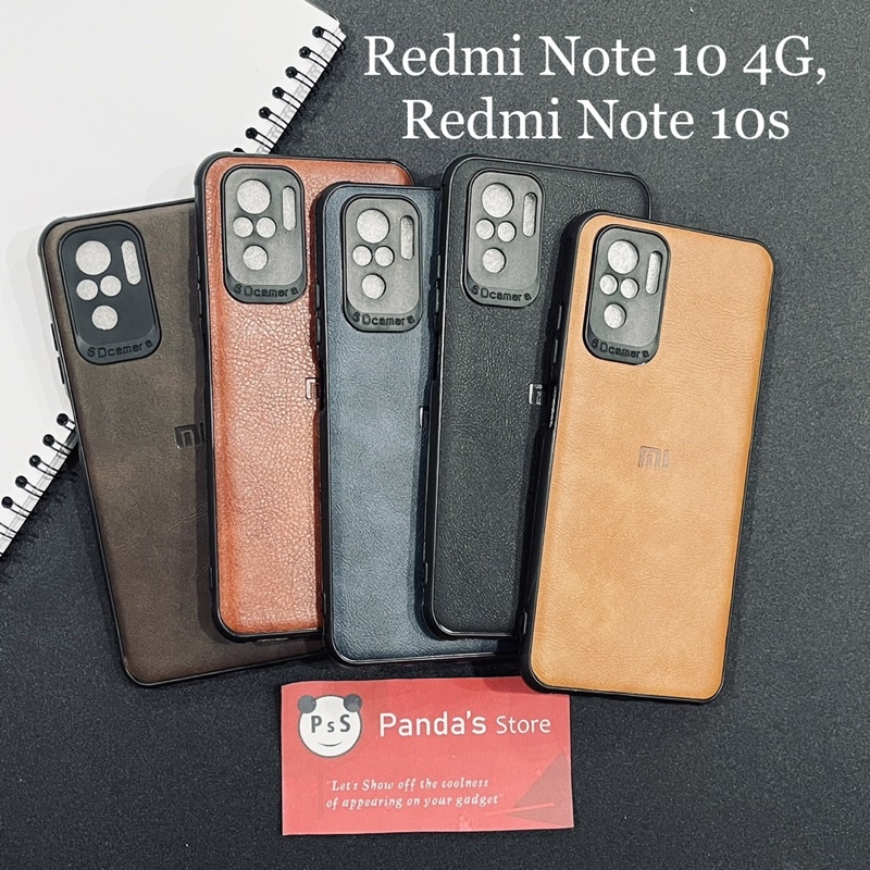 Leather Case Redmi Note 10, Note 10s, Poco M5s Softcase Kulit Elegan Casing Slim Fit