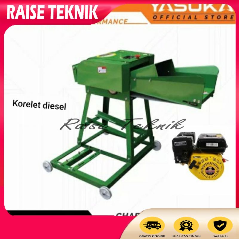 MESIN PENCACAH RUMPUT YASUKA + ENGINE GX200 FIRMAN CHAF CUTTER