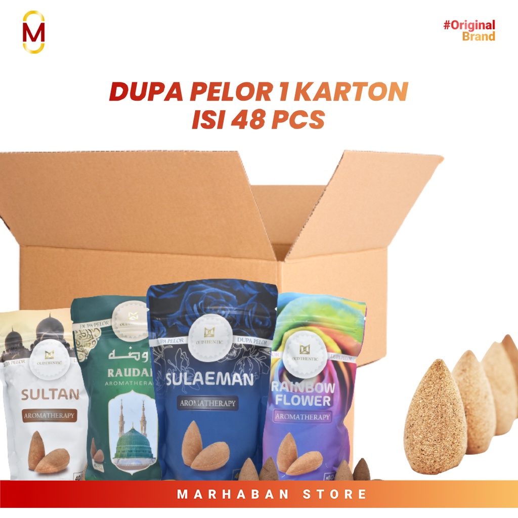 Dupa Pelor Kerucut Asap bawah 1 Karton isi 48 pack Bukhur aromaterapi Made By Oudthentic