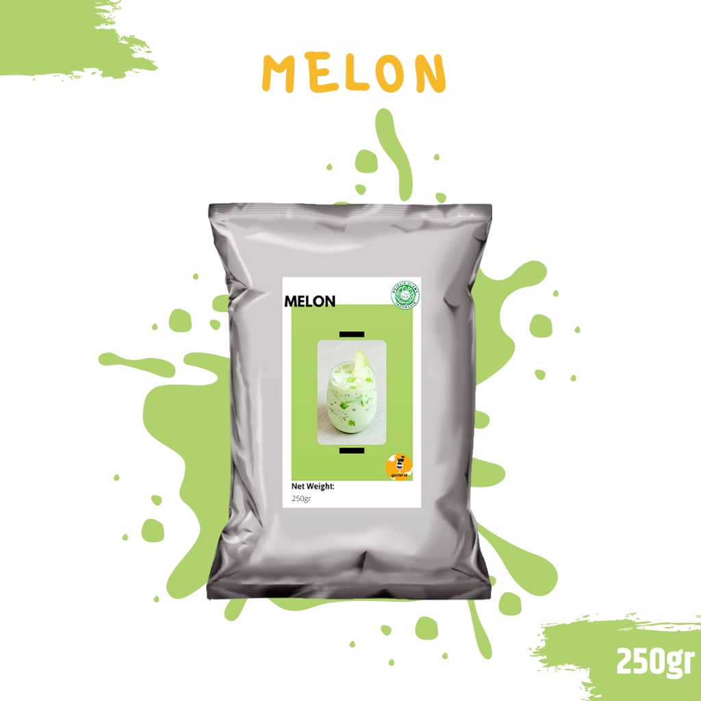 BUBUK MINUMAN RASA MELON 250GR / SERBUK MINUMAN ANEKA RASA / BUBUK MINUMAN KEKINIAN / MINUMAN INSTAN / BOBA DRINKS