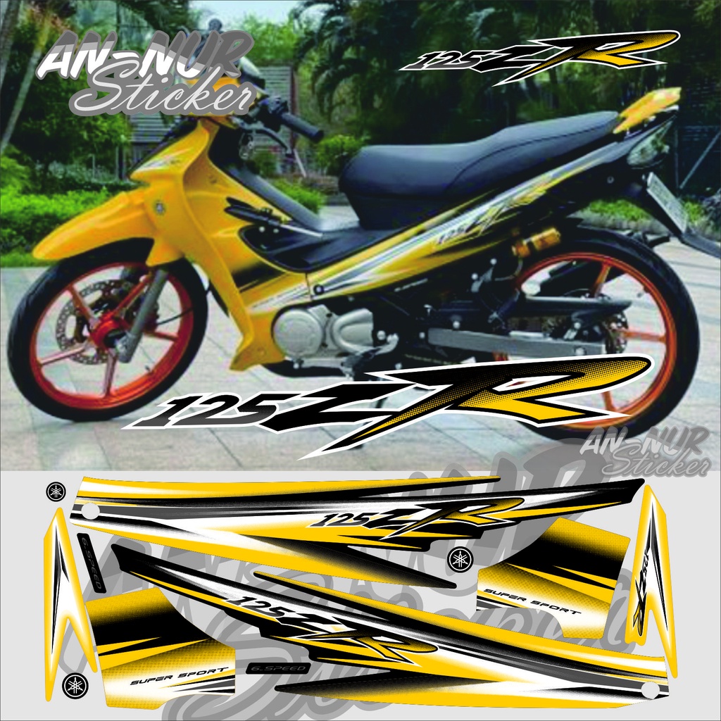 Sticker Striping 125ZR yamaha 125zr KUNING HITAM