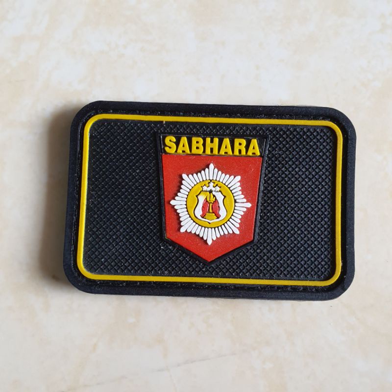 patch rubber logo sabhara / polisi / polri / police / tempelan emblem karet velcro