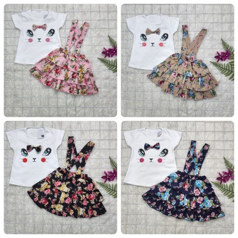 Baju bayi perempuan Set overall