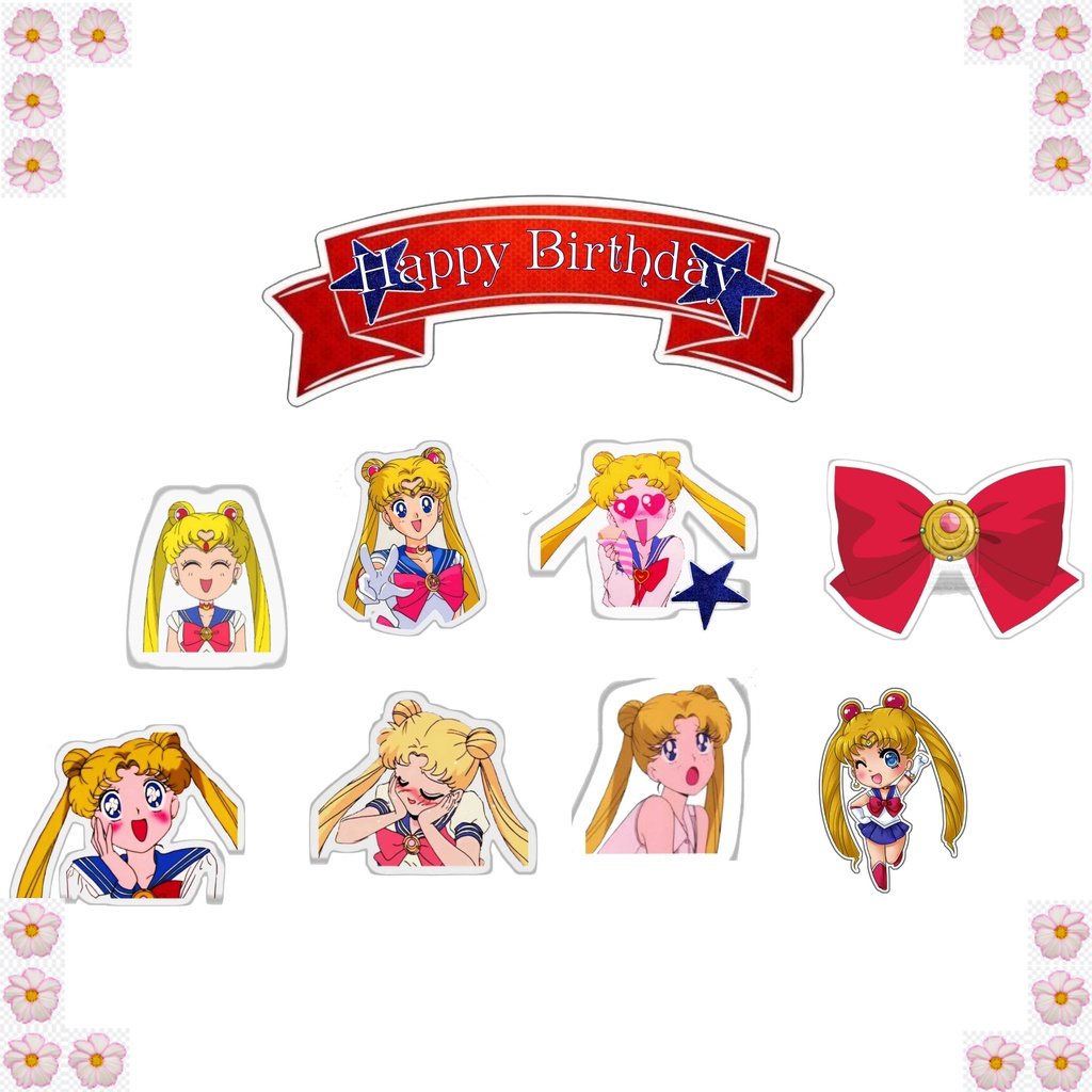 

TOPPER CAKE ULANG TAHUN / HIASAN KUE SAILORMOON AENBAG TOPER KERTAS