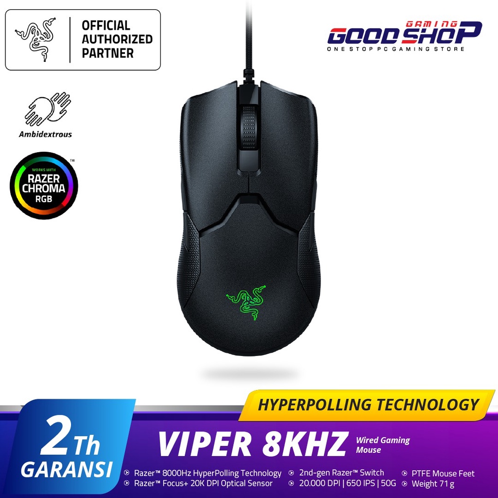 RAZER VIPER 8KHz Ambidextrous Esports - Gaming Mouse