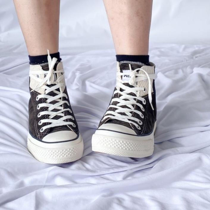 PRODUK KEREN Warrior Tristan Tosca Rainbow Black Grey High Sepatu Warior Original # 870