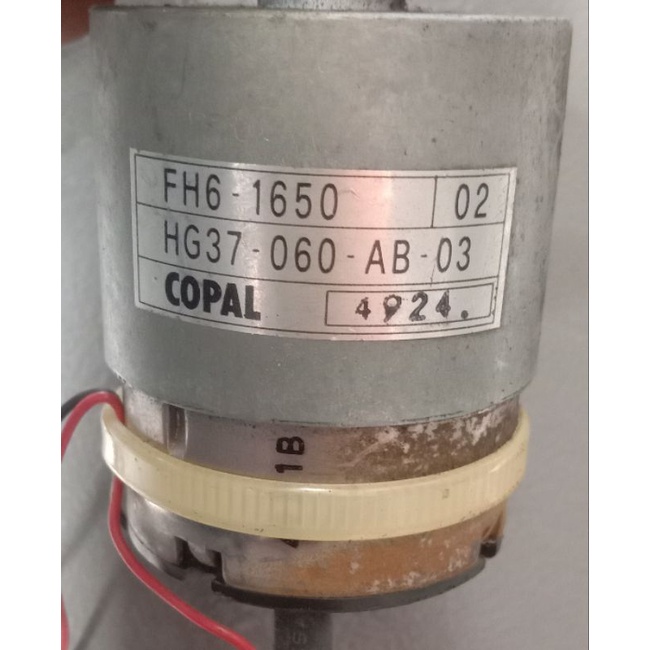 Dc Motor Gearbo Copal Model FH6 - 1650 02 Ex Copotan Mesin Fotocopy High Torque