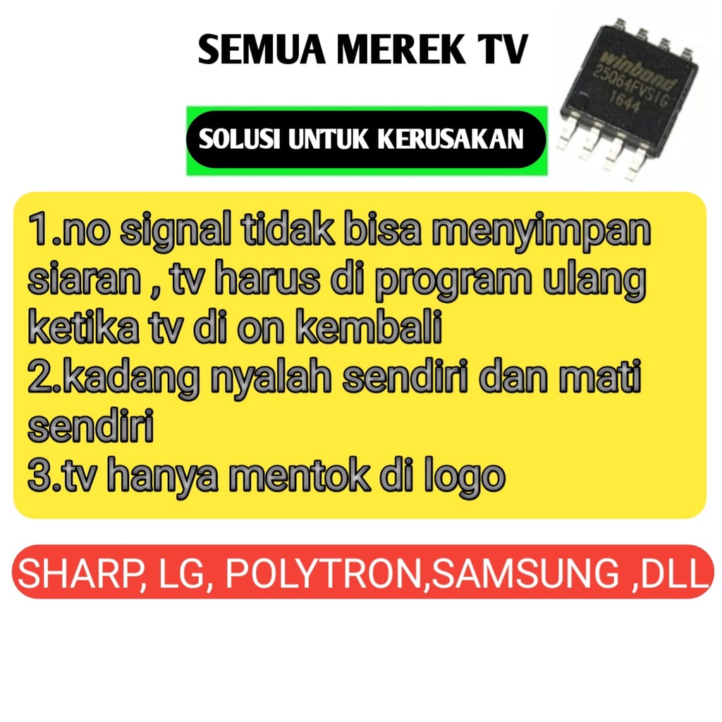 EPROM IC MEMORI TV LED