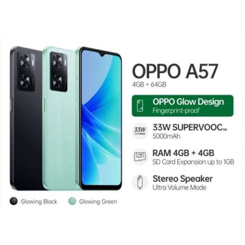OppoA57New2022Ram4/64GB(+4GBExtendedRam)GaransiResmi