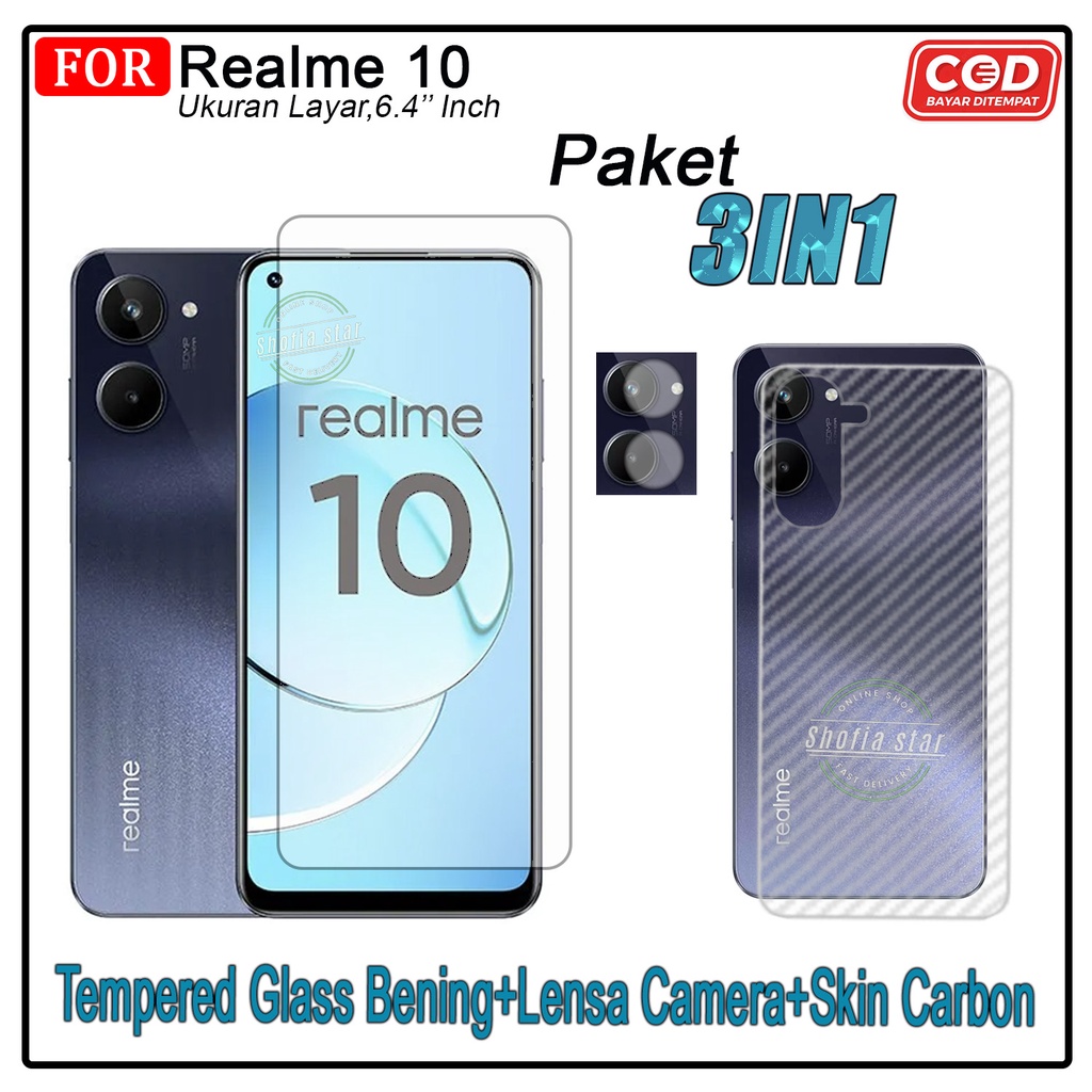 PAKET 3IN1 Anti Gores Ceramic Privacy Matte Realme 10 4G 10 Pro 5G C35 C31 Anti Spy Full Cover