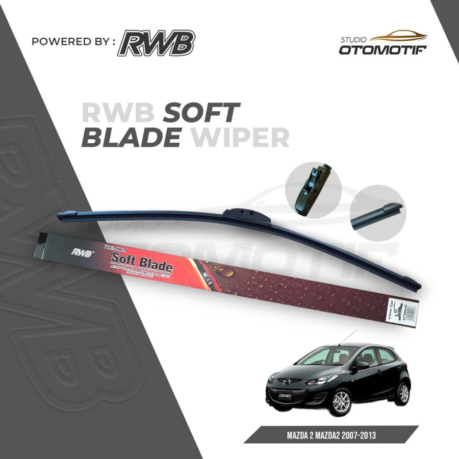 RWB S52 WIPER MAZDA 2 MAZDA2 2007-2014 SOFT FRAMELESS WIPER MAZDA 2