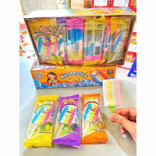

Marshmallow ice cream aneka rasa 1 pack isi 30