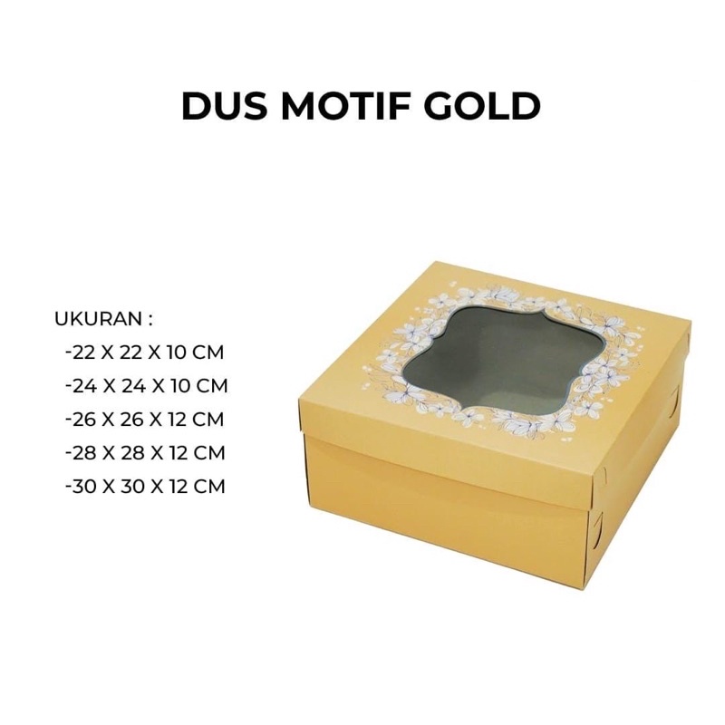 

DUS KUE MOTIF GOLD / KOTAK KUE GOLD MOTIF