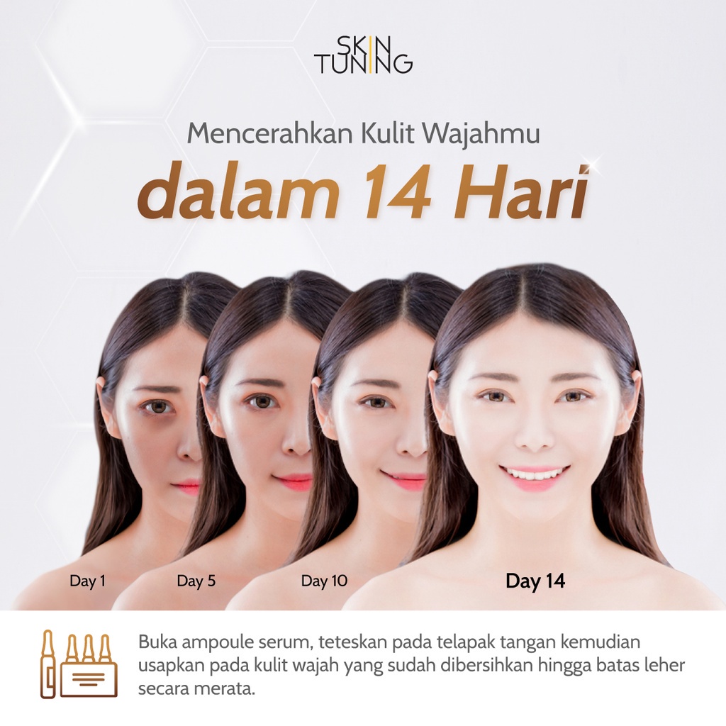 SKIN TUNING Vit C Plus Licorice Extract Ampoule (Triple Action Vitamin C &amp; Brightening) Pencerah Wajah Pelembab Wajah Pemutih Wajah