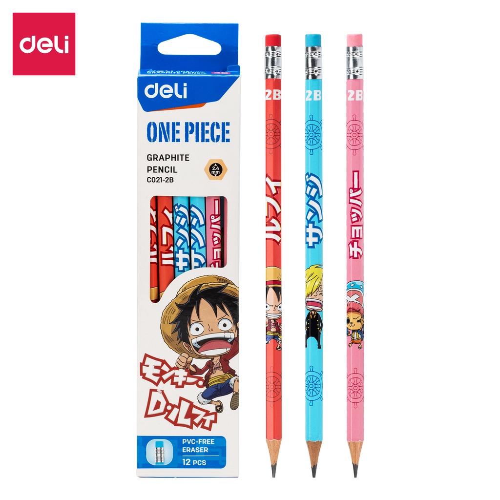 

Deli Graphite Pencil One Piece (dengan penghapus diujungnya) C021-2B