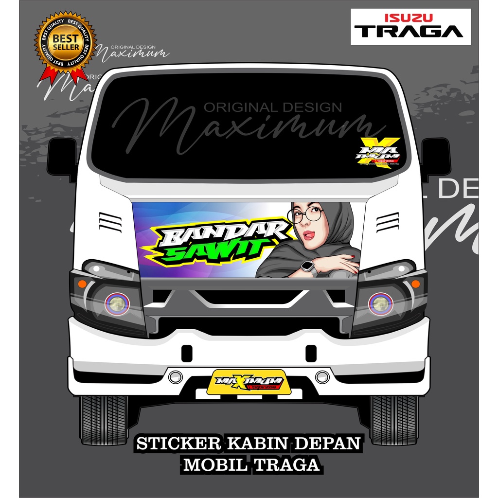 STICKER KABIN DEPAN  ISUZU TRAGA /STICKER KABIN  DEPAN ISUZU TRAGA CUSTOM-DUNIASTICKER-A08