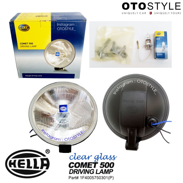Hella COMET 500 (kaca bening Clear) Lampu kabut / lampu tembak