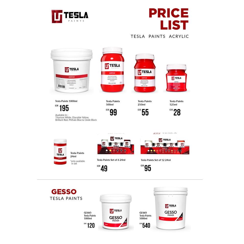 

ㅝ TESLA PAINTS - 500ML - TITANIUM WHITE HARGA TERMURAH 3677 ☀