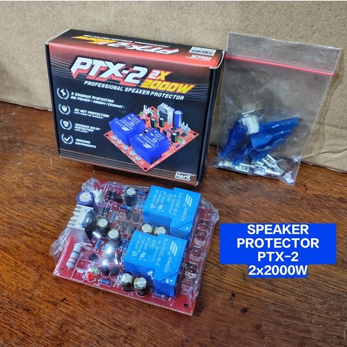 Kit Protektor Speaker PTX-2 2X 2000W ( 2-Channel ) Stereo Speaker Protector Penghilang Suara Noise Jeduk Spiker Anti Jebol
