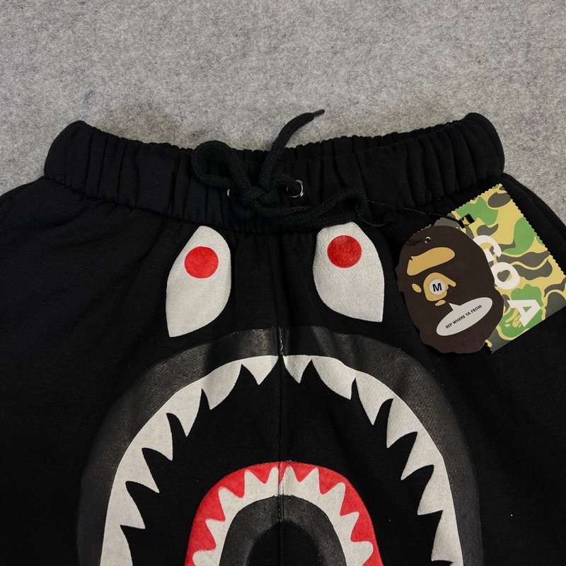 CELANA PENDEK PRIA BAPE SHARK SHORT PANTS MIRROR FULLTAG 1:1