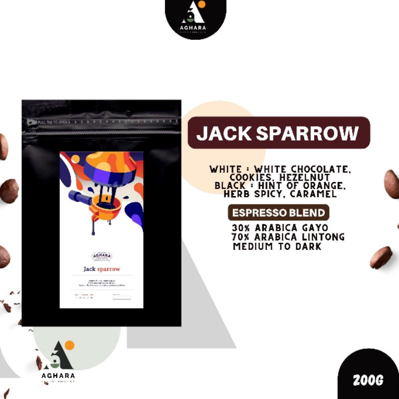 

Kopi Susu Kekinian Jack Sparrow 200 G - Aghara Coffee Roaster