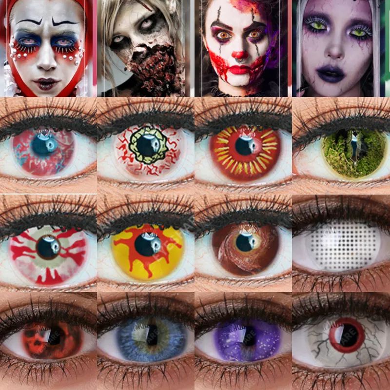 SOFTLENS COSPLAY HALLOWEEN SCARY NEW KARAKTER ZOMBIE EYE CROCODILE