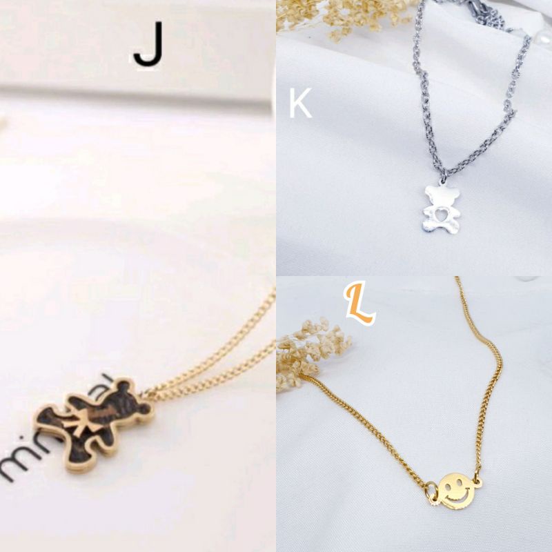 kalung anak titanium asli anti karat&amp;alergi mikey