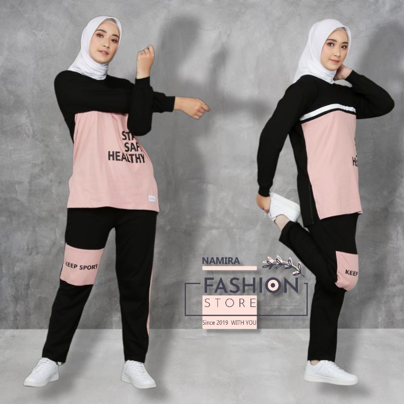 Vira Set / Setelan Wanita / Setelan Olahraga wanita - Pakaian Wanita / Pakaian Olahraga / Katun comb