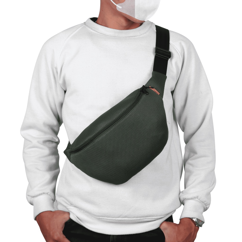 ANT PROJECT - Waistbag Pria CLARITY Olive- Tas Pinggang