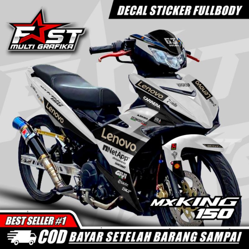 Decal Mx king New ducati lenovo stiker