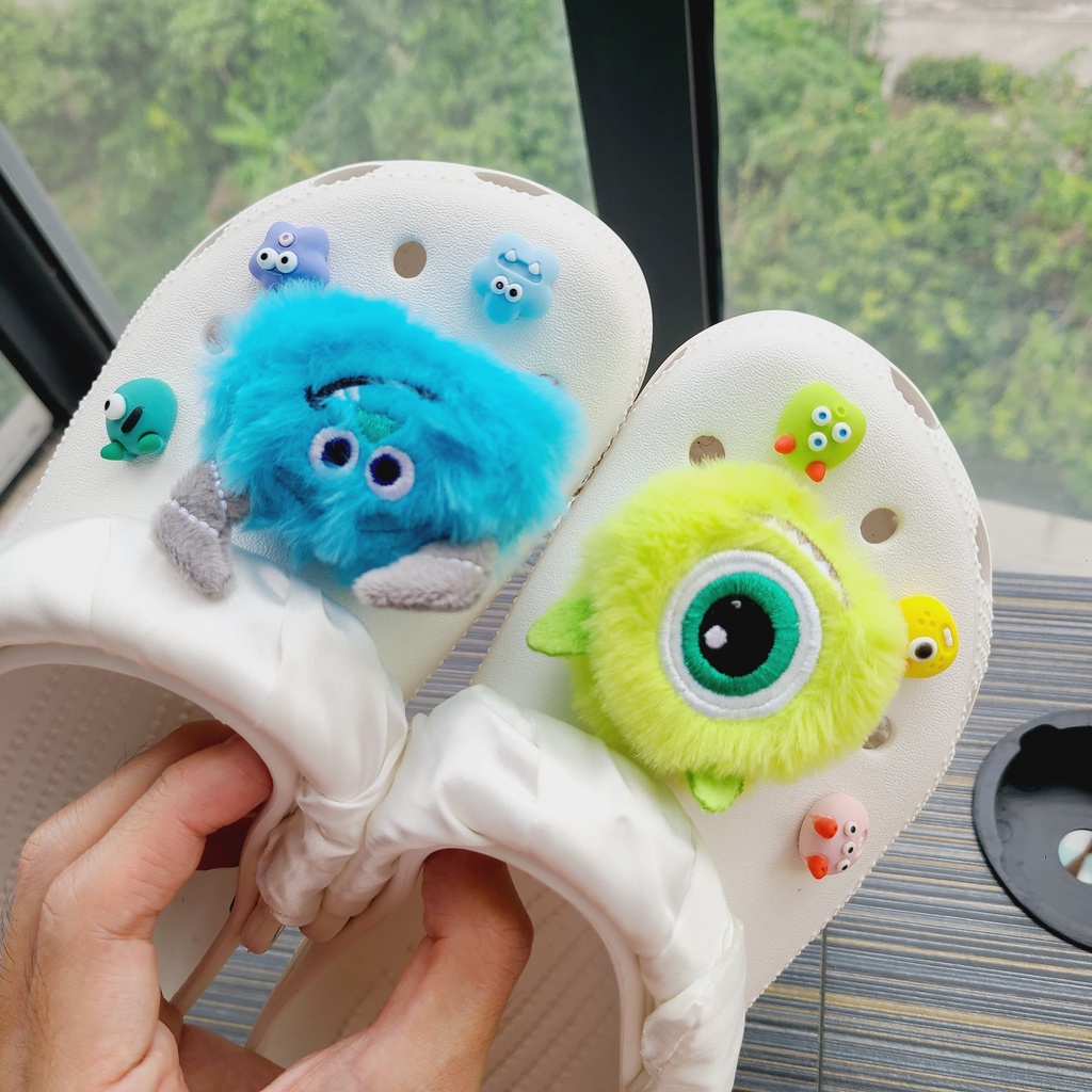 8pcs Aksesoris Sepatu Crocs DIY Seri Monster University Jibbitz