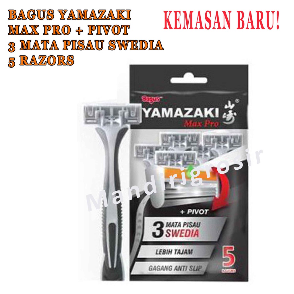 Bagus Yamazaki * New Razor 3 Blades+Pivot * Alat Cukur * 5 razors