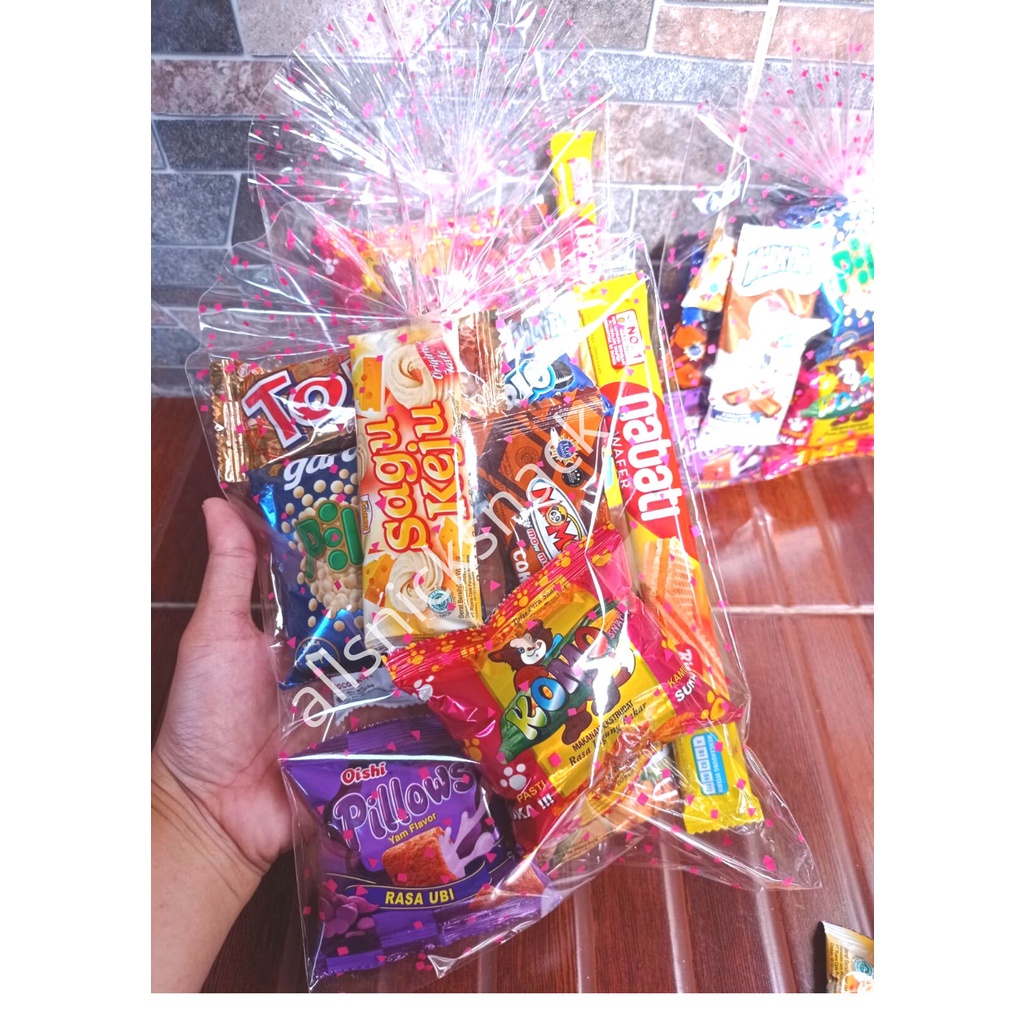 

PAKET ULTAH SNACK MURAH 6RB ISI 9 PCS | Paket Snack Ulang Tahun/Bingkisan Ulang Tahun Termurah/Goodie Bag/Souvenir 6000