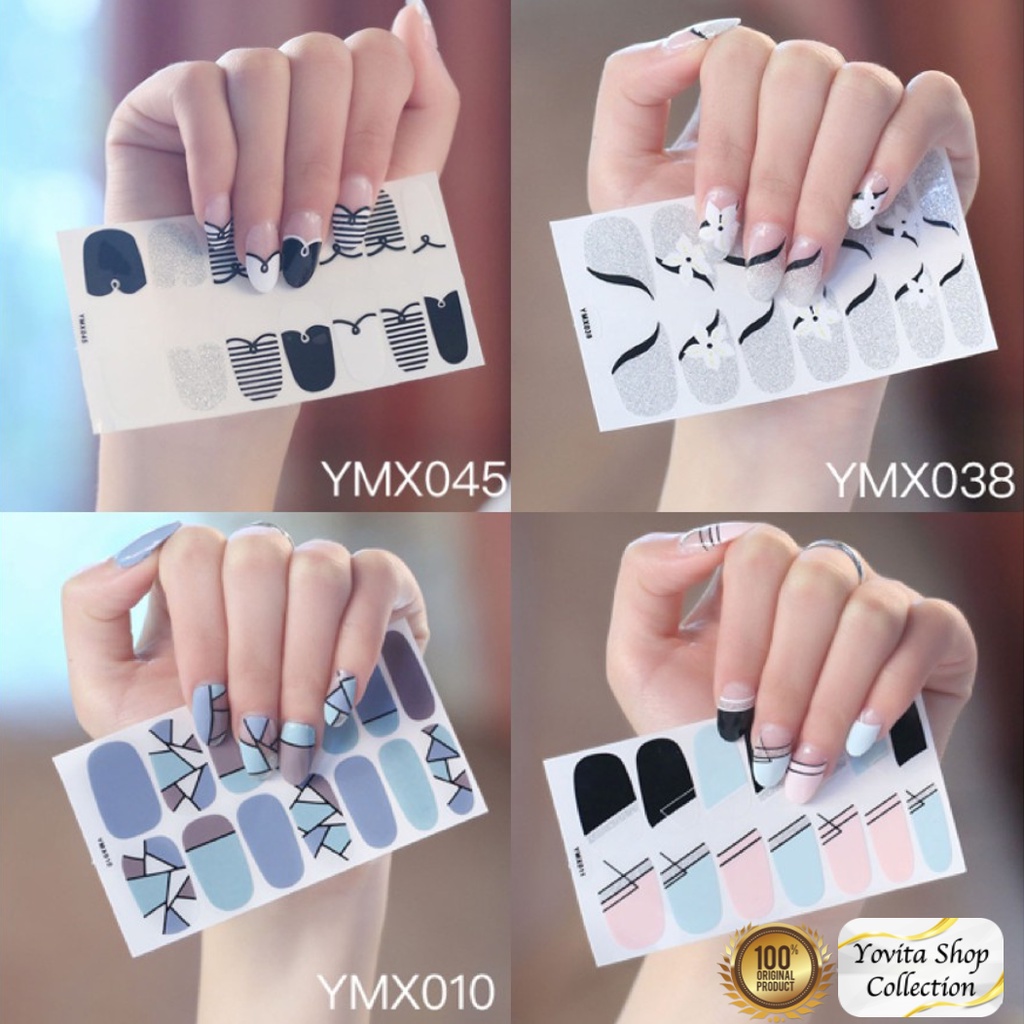 14Pcs/Stiker Kuku Murah / Nail Art Sticker / Nail Art Stiker / Nail Art &amp; Sticker YMX Series